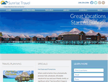 Tablet Screenshot of gosunrisetravel.com